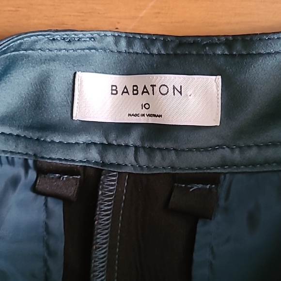 Babaton Teal Leather Pant - Picture 5 of 7